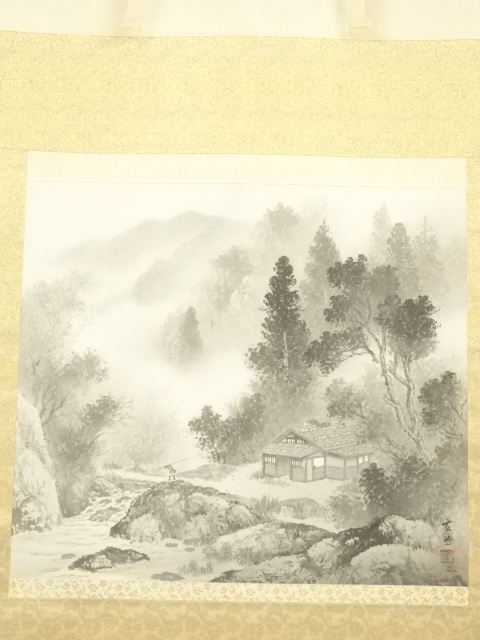 骨董市仕入れ品　唐時代掛け軸　肉筆水彩絵　骨董品　唐物 AK836A13-2 骨董市仕入れ品 唐時代掛け軸 肉筆水彩絵 骨董品 唐物 AK836A13